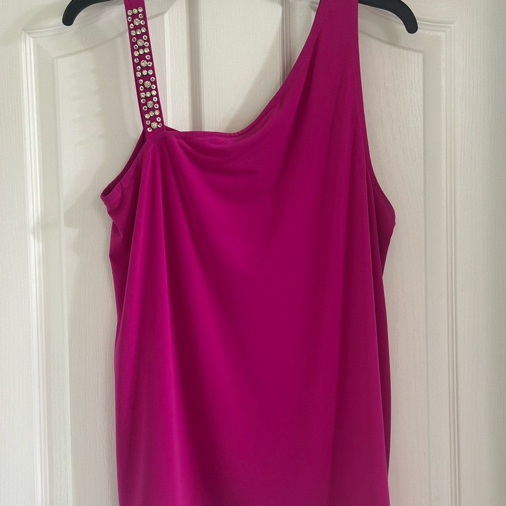INC International Concepts Fuchsia One-Shoulder Top